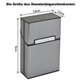 thumbnail image 3 of Aluminium Cigarette Cases [Set Of 2, Grey] Magnetized Lid, Elegant Design Aluminium Cigarette Box, 3 of 5