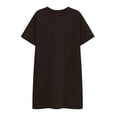 thumbnail image 6 of Gamivast Tshirt Dress Women Short Sleeve Crew Neck Mini Dress With Pockets Loose Fit Solid Color Casual Style Summer Outfits Soft Cotton Feel Lounge Dress, 6 of 6