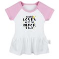 thumbnail image 1 of My Auntie Loves Me To The Moon and Back Funny Dresses For Baby, Newborn Babies Skirts, Infant Princess Dress, 0-24M Kids Graphic Clothes (Pink Raglan Dresses, 6-12 Months), 1 of 4