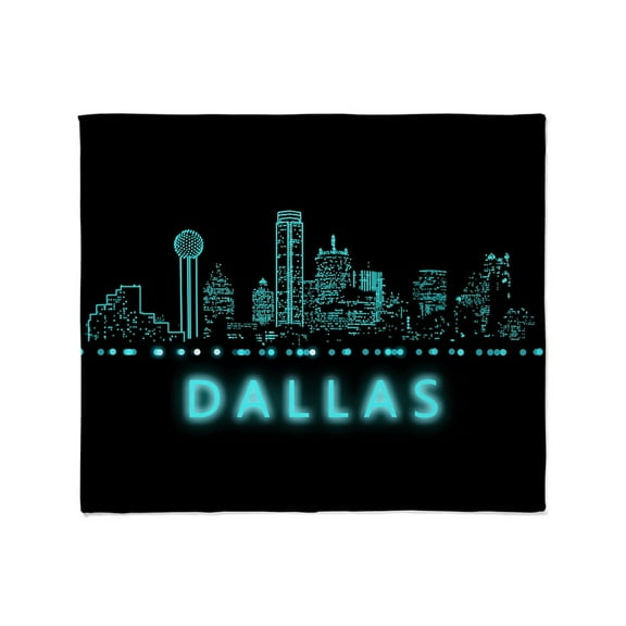 CafePress - Digital Cityscape: Dallas, Texas Throw Blanket - Soft Fleece Throw Blanket, 50"x60" for All Ages