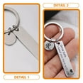 thumbnail image 2 of 5 uds. Llaveros con letras DIY, llavero en blanco de acero inoxidable, llavero en blanco grabado, 2 of 8