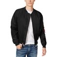 thumbnail image 1 of Ring Of Fire - Chaqueta bomber de peso ligero para hombre, color negro, grande Ring Of Fire Chaqueta de bombardero, 1 of 1