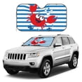 thumbnail image 3 of Bingfone Red Funny Crab on Blue Stripe Car Windshield Sunshade,Sun Foldable Sun Shield Sun Visor for Car - Small, 3 of 9