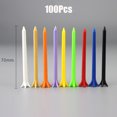 thumbnail image 1 of 100 Pcs PE Plastic Golf Training Tees Assorted Colors Professional Durable Plastic Golf Tees Bulk (Random Colors) 70mm, 1 of 6
