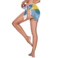 thumbnail image 2 of Abstract Paint Spots Women Coverups Beach Cover Up Chiffon Swimsuit Bikini Wrap Short Skirt Beach Slit Tie Waist, 2 of 8