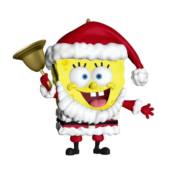 Hallmark Keepsake Christmas Ornament Nickelodeon SpongeBob Square Pants Santa, TV Show Gifts. .12 lbs.