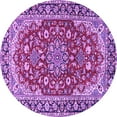thumbnail image 1 of Ahgly Company Indoor Round Medallion Purple Traditional Area Rugs, 8' Round, 1 of 4