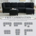 thumbnail image 5 of Modular Sectional Sofa, Freely Combinable 6-Seat Convertible Sectionals with Chaise, U Shaped Oversized Sectional Couches with Storage Ottoman for Home Apartment Office (Black), 5 of 11