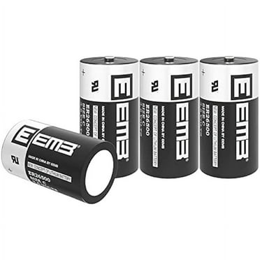 EEMB 4Pack ER26500 C Size 3.6V Lithium Battery High Capacity Li-SOCL₂ Non-Rechargeable Battery LS26500 SB-C01 TL-2200 for Automobile tire Pressure Monitor,Smart Card,Electricity Meter,Wireless Tools