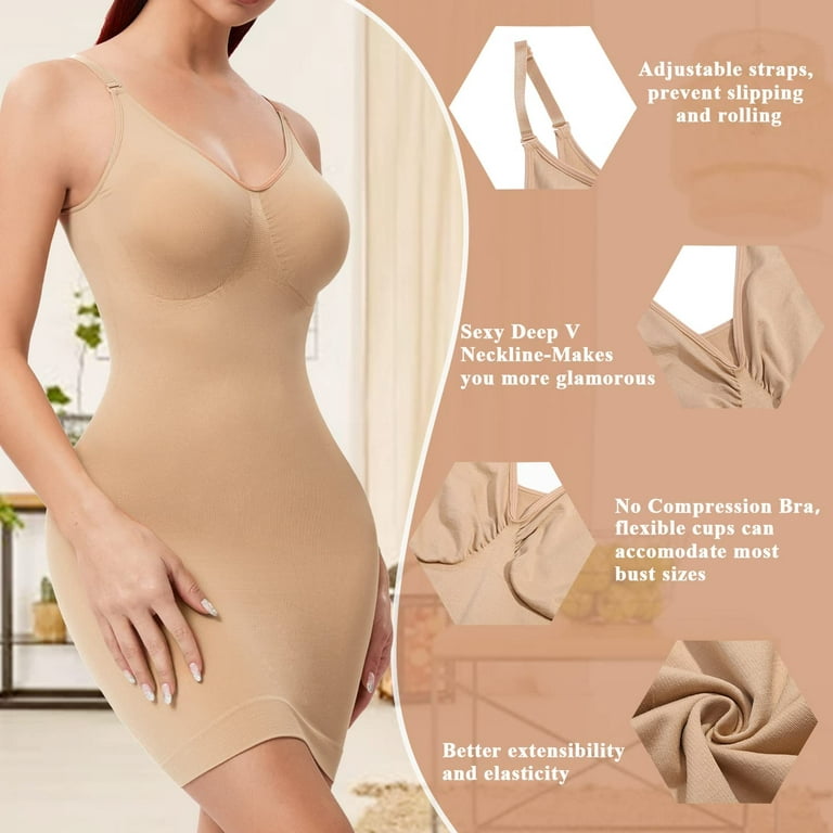 Shapewear Slip Dress For Women Tummy Control Camisole Full Slip