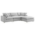 thumbnail image 2 of Modway Commix 4 Piece Down Filled Overstuffed Sectional Sofa Set in Light Gray, 2 of 10