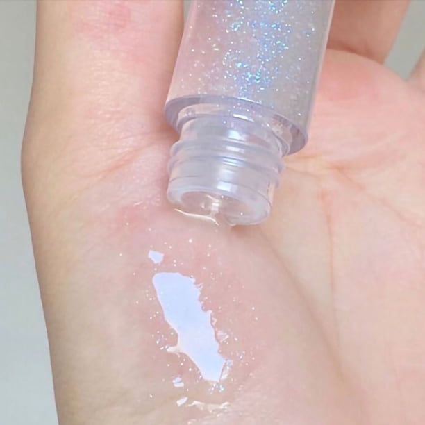 Lápiz Labial Transparente Brillo De Labios Fino Flash Producto Para El Cuidado De Los Labios Brillo De Labios Lápiz Labial De Vidrio Hidratante Nacarado Transparente Con Regalos ANGGREK Transparente