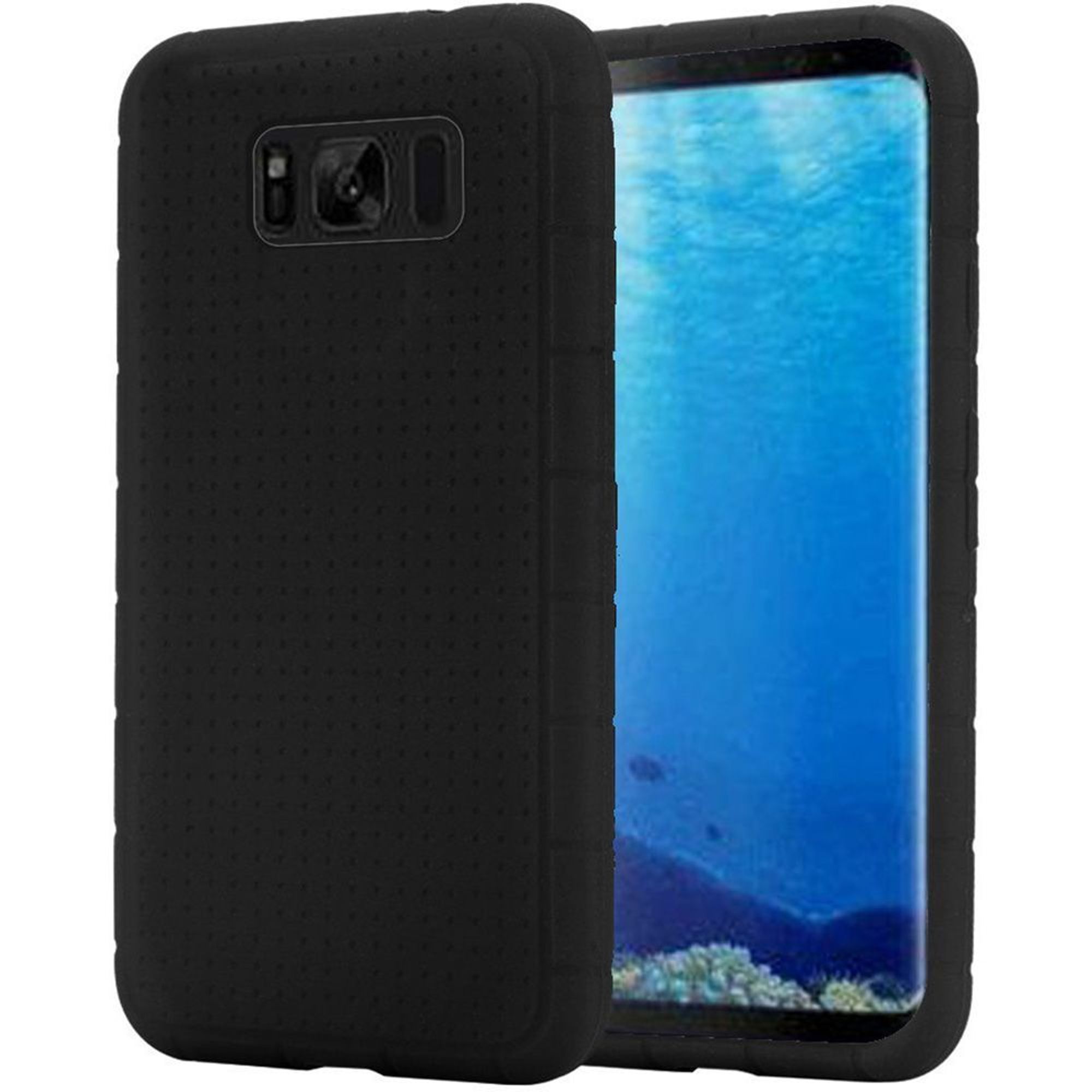 For Samsung Galaxy S8 Case, by Insten Rugged Rubber Silicone Skin Gel