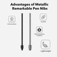 thumbnail image 2 of Stylus Pen Nibs/Tips for Samsung Galaxy Tab S9/S9FE+/S9/S8/S7/S22/S23/Ultra S Pen Plastic+Titanium Nibs(10+2Pcs Set), 2 of 5