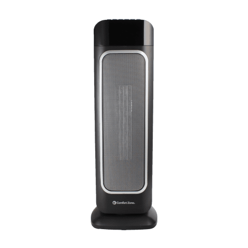 Comfort Zone CZ523RBK Oscillating Digital Tower Heater with Thermostat