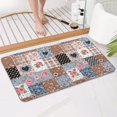 thumbnail image 4 of Pioneer Flower Floral Print Pattern Bathroom Rugs Mat, Non Slip Microfiber Bathroom Rug with Rubber Backing, Soft Mats for Bathroom Floor Tub Shower, 17"x30", 4 of 5