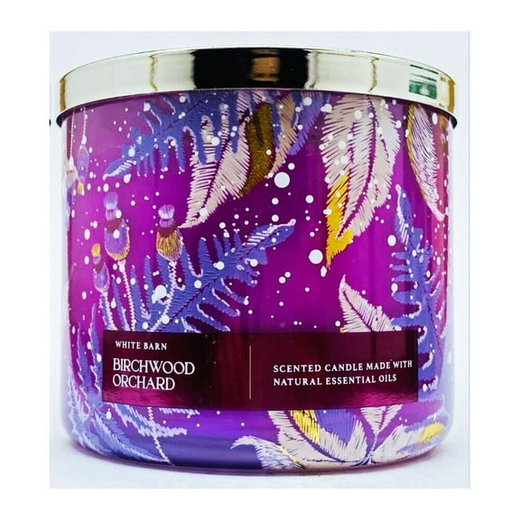 White Barn 3 Wick Scented Candle - Birchwood Orchard