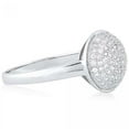 thumbnail image 3 of Centre Rond en Argent avec Anneau en Zircone Cubique, 3 of 3