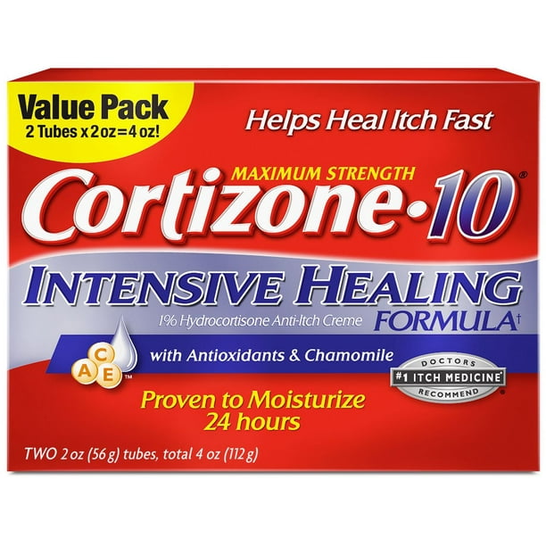 Cortizone 10 Intensive Healing Cream 2 Pack.2 oz.