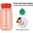 thumbnail image 3 of Mini Plastic Water Bottle without Straw, 10 oz Small Plastic Bottle BPA Free & Safe for Girls, Kids, Fast Flow, Durable for Milk Tea (Red), 3 of 5