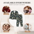 thumbnail image 7 of Kdxio Watercolor Floral Women's Pajama Sets Long Sleeve Button Down Sleepwear Nightwear Soft Pjs Lounge Sets-Small, 7 of 7