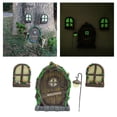 thumbnail image 2 of Ventana de puerta de hadas en miniatura Ventana y puerta de Gnomo de hadas miniatura para árboles, escultura de jardín de jardín decoración para habitación de niños, pared y Magideal Ventana de puerta de hadas en miniatura, 2 of 8