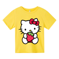 thumbnail image 3 of Camiseta de verano con dibujos animados de Hello Kitty para niñas, ropa deportiva de manga corta, estilo informal, estilo Kawaii, 3 of 5