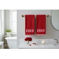 thumbnail image 6 of Serafina Home Valentine Hand Guest Towels, XOXO Embroidered, 2 Piece Set, 16 x 25 inches, 100% Cotton, Red, White and Pink, 6 of 7