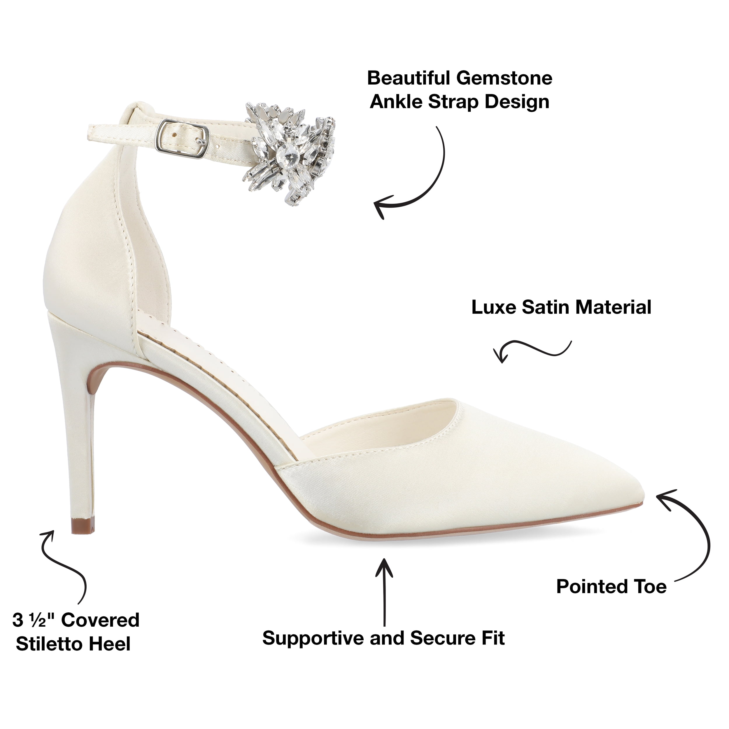 Journee Womens Loxley Pointed Toe High Heel Pumps