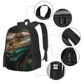 thumbnail image 3 of Daiia Realistic Colorful Chameleon Backpack for Men and Women -Durable Backpack Large Capacity, Water-Resistant Bag with Adjustable Straps and Laptop Compartment, 3 of 7