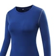 thumbnail image 4 of BXSRUTA Women's Yoga Shirts Long Sleeve Stretchy Breathable Quick Dry Activewear Tops for Workout Lounge, 4 of 5