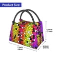 thumbnail image 2 of Yiaed Colorful Tie Dye Stained Glass 1 Print Lunch box lunch bag Portable Insulated Lunch Box for Women Men Cooler Tote Bag with Front Pocket for Work Picnic Travel, 2 of 6