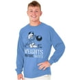 thumbnail image 3 of Hefty Smurf Weights Before Dates Gym Men's Long Sleeve Tee T Shirt Brisco Brands L, 3 of 6