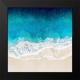 thumbnail image 2 of Olsen, Maggie 15x15 Black Modern Framed Museum Art Print Titled - Aqua Ocean Waves II, 2 of 5