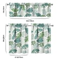 thumbnail image 5 of 3-Piece Bright Flowers Kitchen Curtain Set - Ruffled Valance and Tier Curtains with Rod Pocket, Fresh Floral Pattern for Farmhouse Kitchen Windows Decor, 54"x18" + 27.5"x36"x2, 5 of 5