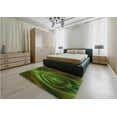 thumbnail image 4 of Ahgly Company Indoor Rectangle Patterned Dark Lime Green Area Rugs, 7' x 9', 4 of 6