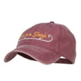 thumbnail image 2 of Santa's Sleigh Embroidered Washed Cap - Maroon OSFM, 2 of 5