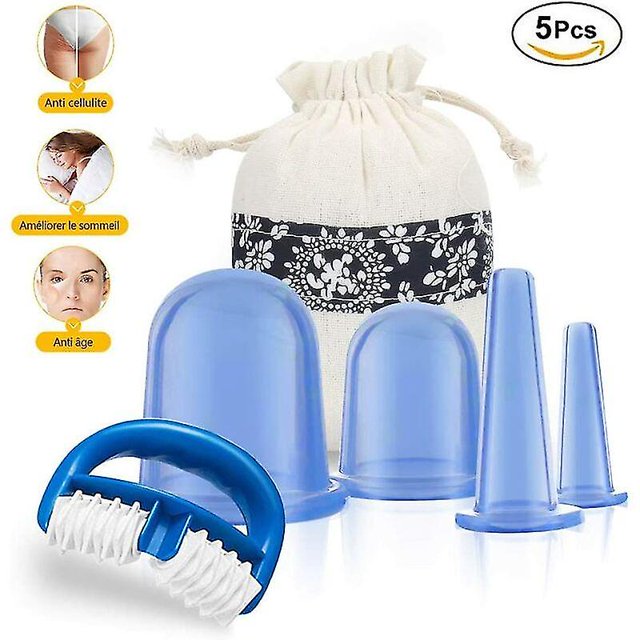Ventosa Anticelulítica YUANXCMXG 5 Ventosas para Celulitis Rodillos Adelgazantes Silicona