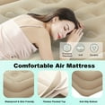 thumbnail image 3 of JUANYU Lightweight Air Mattress,Easy Setup Ultra Comfort Inflatable Airbed with Built-in Pump for Camping,Travel,Guests,75"×39"×16",Beige,Twin Size, 3 of 8