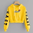 thumbnail image 2 of Fesfesfes Women Hooded Casual Long Sleeve Tops Ladies Printed Sweatshirt Short Blouse Under $10, 2 of 3