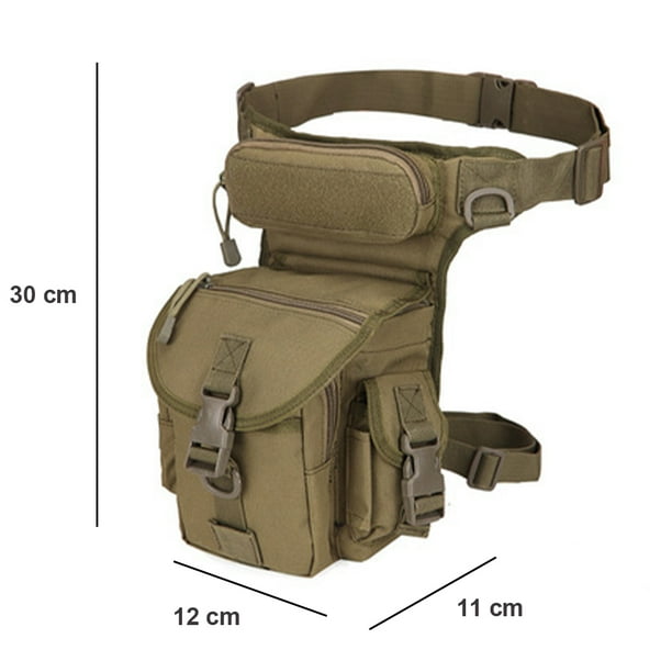 Bolsa cartuchera para cintura antigolpes tela Oxford impermeable bolsa tactica militar para muslo mensajero de un solo hombro bolsa para pierna deportiva para fotografia de periodista Walmart en linea