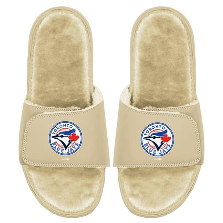 

Men s ISlide Tan Toronto Blue Jays Dune Faux Fur Slide Sandals