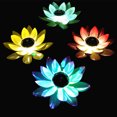 thumbnail image 4 of OULII EVA Material Solar Pond Lights Lotus Lantern Yellow 1Pcs, 4 of 8