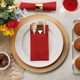 thumbnail image 2 of 150 Servilletas Desechables con Bolsillo Integrado para Cubiertos, Tela Predoblada Como Servilletas de Papel para Fiesta de Boda, Color Rojo, 2 of 5