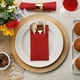 thumbnail image 2 of 150 Servilletas Desechables con Bolsillo Integrado para Cubiertos, Tela Predoblada Como Servilletas de Papel para Fiesta de Boda, Color Rojo, 2 of 5
