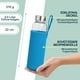 thumbnail image 3 of Botella de cristal 1l con funda de neopreno | Botella de vidrio de 500 ml con tapa protectora y tapa de acero inoxidable | Botella de agua para deportes, oficina, escuela y exteriores | Azul oscuro, 3 of 3