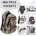 thumbnail image 5 of Aplkyhs Camo Duck Bow 17 Inch Backpack for Age 6-12 School Bag Lightweight Water Resistant Bookbag with Adjustable Straps for Elementary Travel, 5 of 7