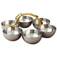 thumbnail image 2 of Leeber 70046 8.75 Inch Golden Vine Hammered Bowl Server - Set of 6, 2 of 2