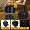 thumbnail image 5 of Pellet Fire Pit for Outside with Portable Carrying Storage Bag, 15x11Inch Smokeless Fire Pits Outdoor Wood Burning, Low Smoke Camping Stove for Bonfire Picnic Backyard Cooking on Beach, Black, M, 5 of 7