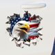 thumbnail image 1 of Adhesivos de pared 3D con forma de águila con fondo de bandera estadounidense de PVC, 1 of 4